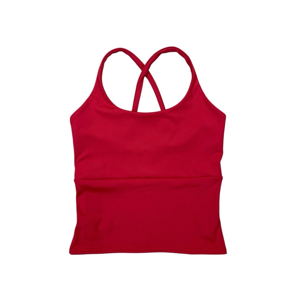 Kizzi Dancewear Red Y2K Athleisure Strappy Activewear Tank Top XS
